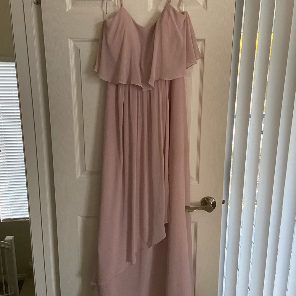 Watters “Patti” Burnished Lilac Chiffon Dress - Picture 3 of 5